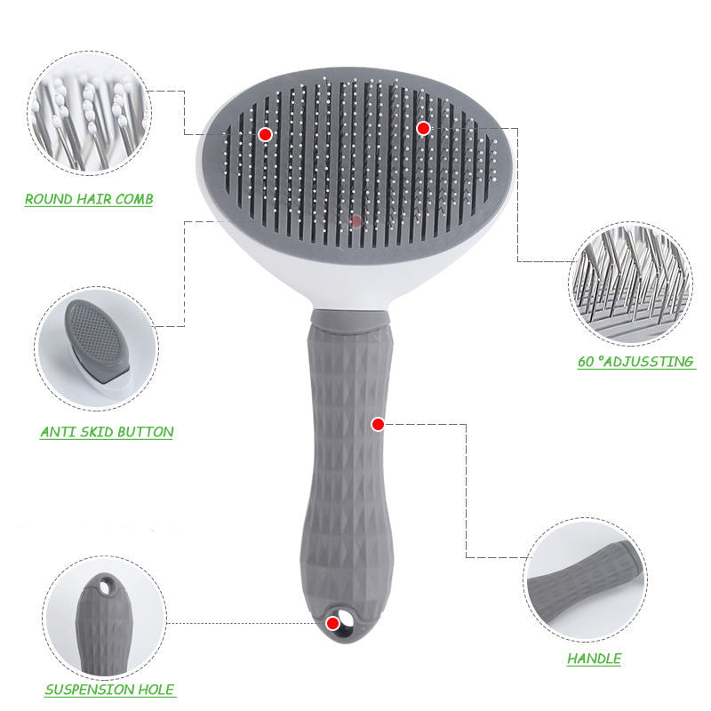 GroomEase Self-Cleaning Slicker Brush